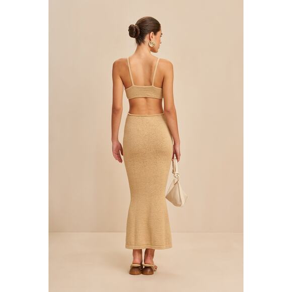 Cult Gaia Serita Cut Out Maxi Dress - S Sand - Picture 5 of 5